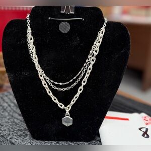 Chic Silver Layered Necklace